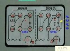 倒顺开关控制电机正反转，单相电机正反转倒顺开关接线图